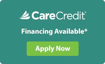 The image displays a screenshot of an online advertisement featuring a financial institution s logo, which appears to be CareCredit, with text indicating that financing is available for a specific product or service.
