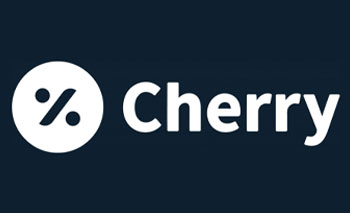 The image features a logo with the word Cherry in bold, capital letters, accompanied by a stylized graphic element, set against a dark background.